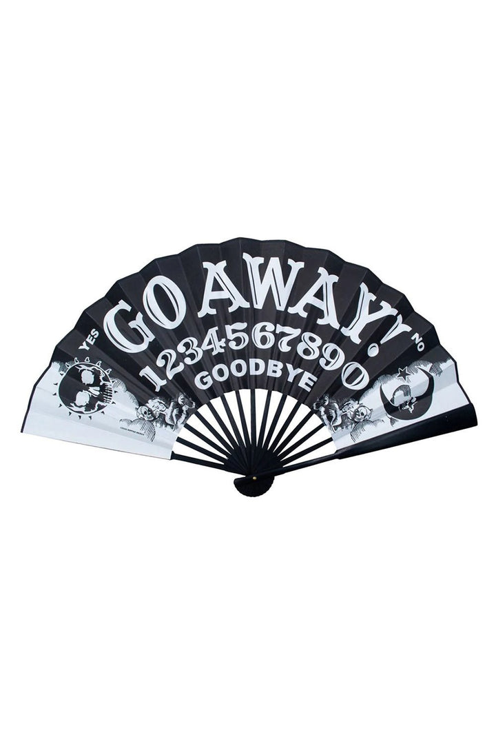 Go Away Ouija Double Sided Fan - umbrellas - VampireFreaks - Kreepsville