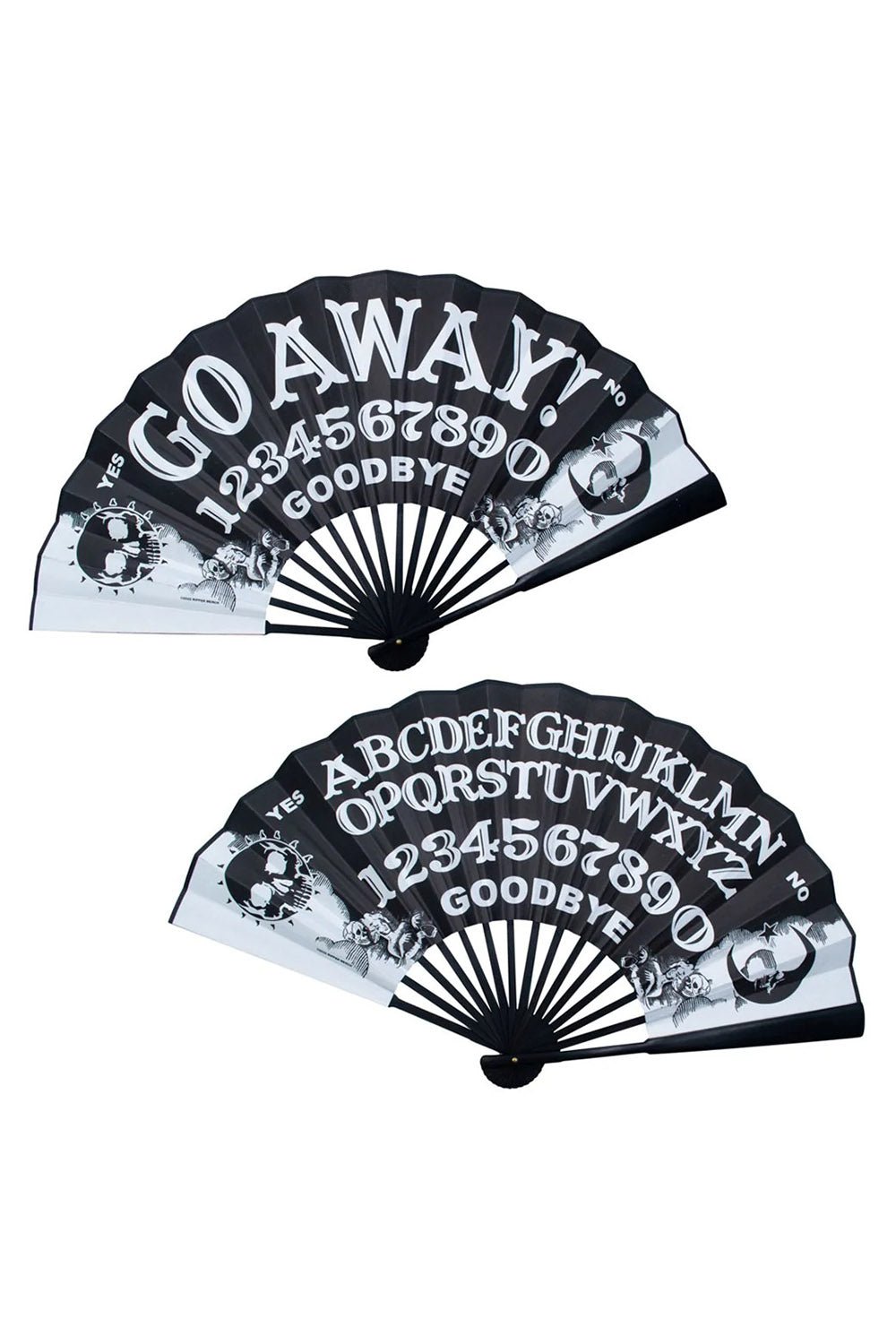 Go Away Ouija Double Sided Fan - umbrellas - VampireFreaks - Kreepsville