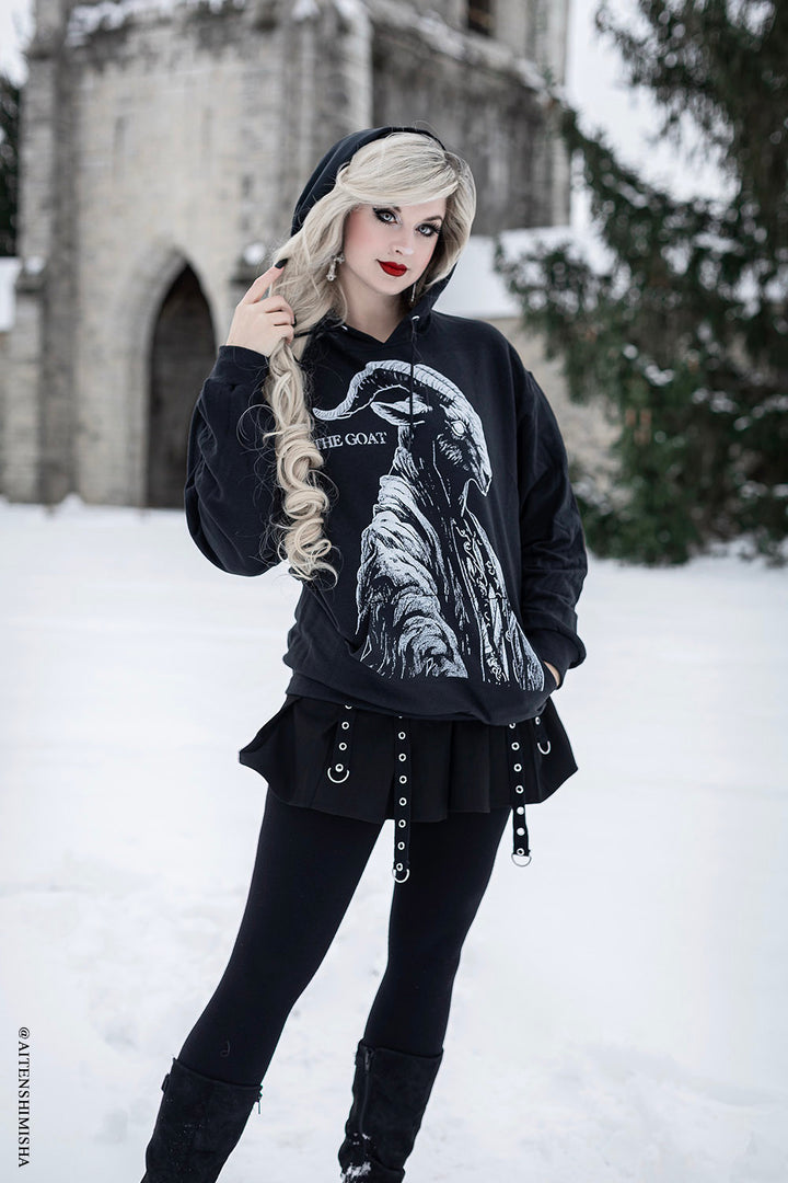 occult goat pullover hoodie