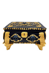 Gold and Black Skull Jewelry Box - housewares - VampireFreaks - Pacific Giftware
