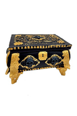 Gold and Black Skull Jewelry Box - housewares - VampireFreaks - Pacific Giftware