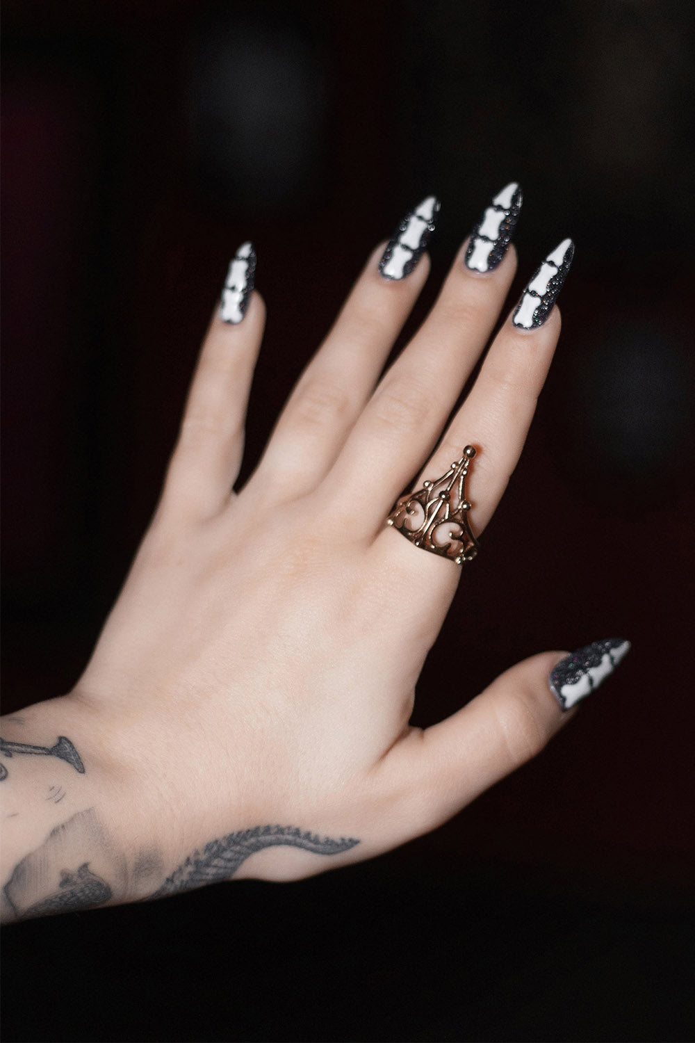 gothic golden fairytale ring 