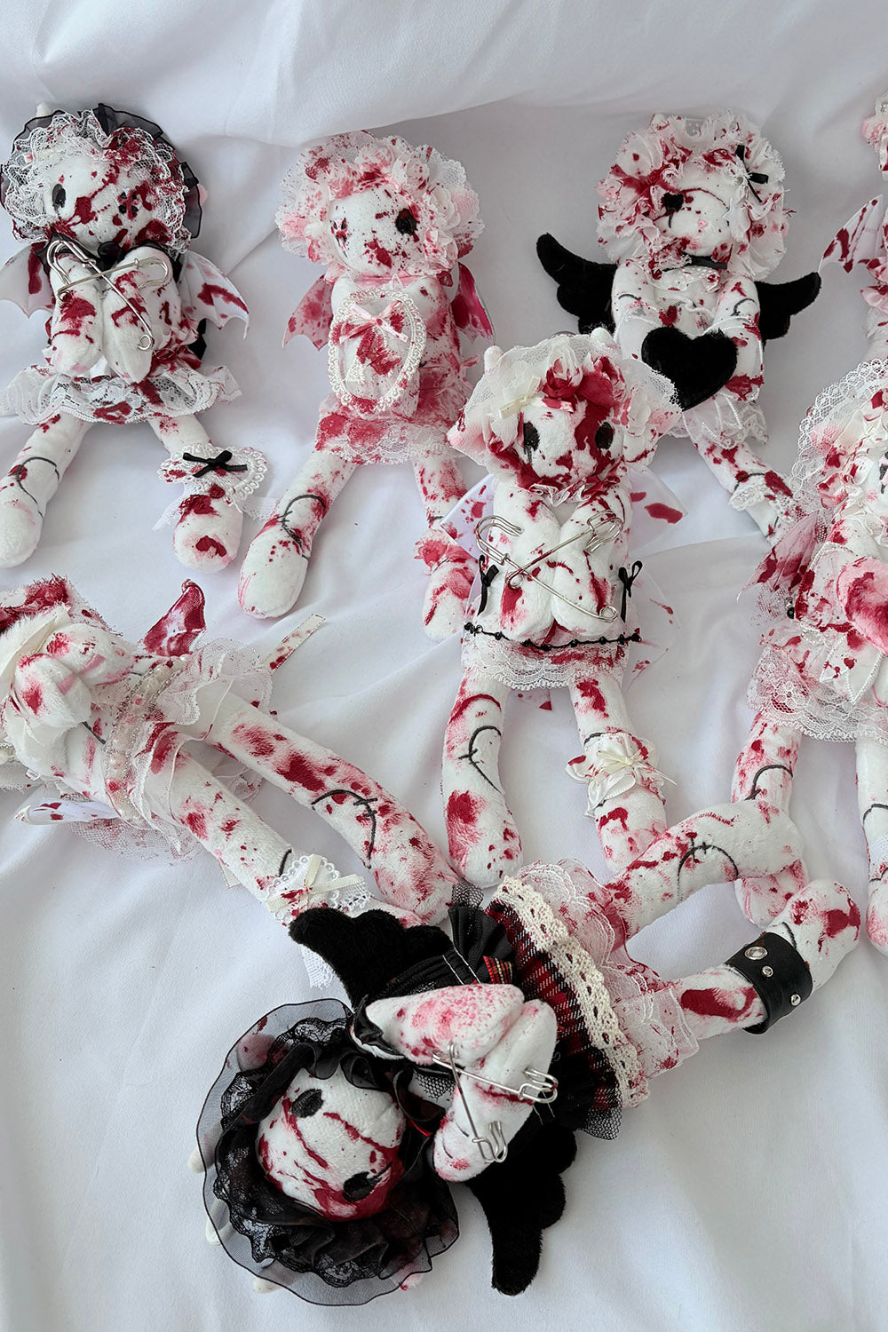 handmade blood splattered Sheep dolls