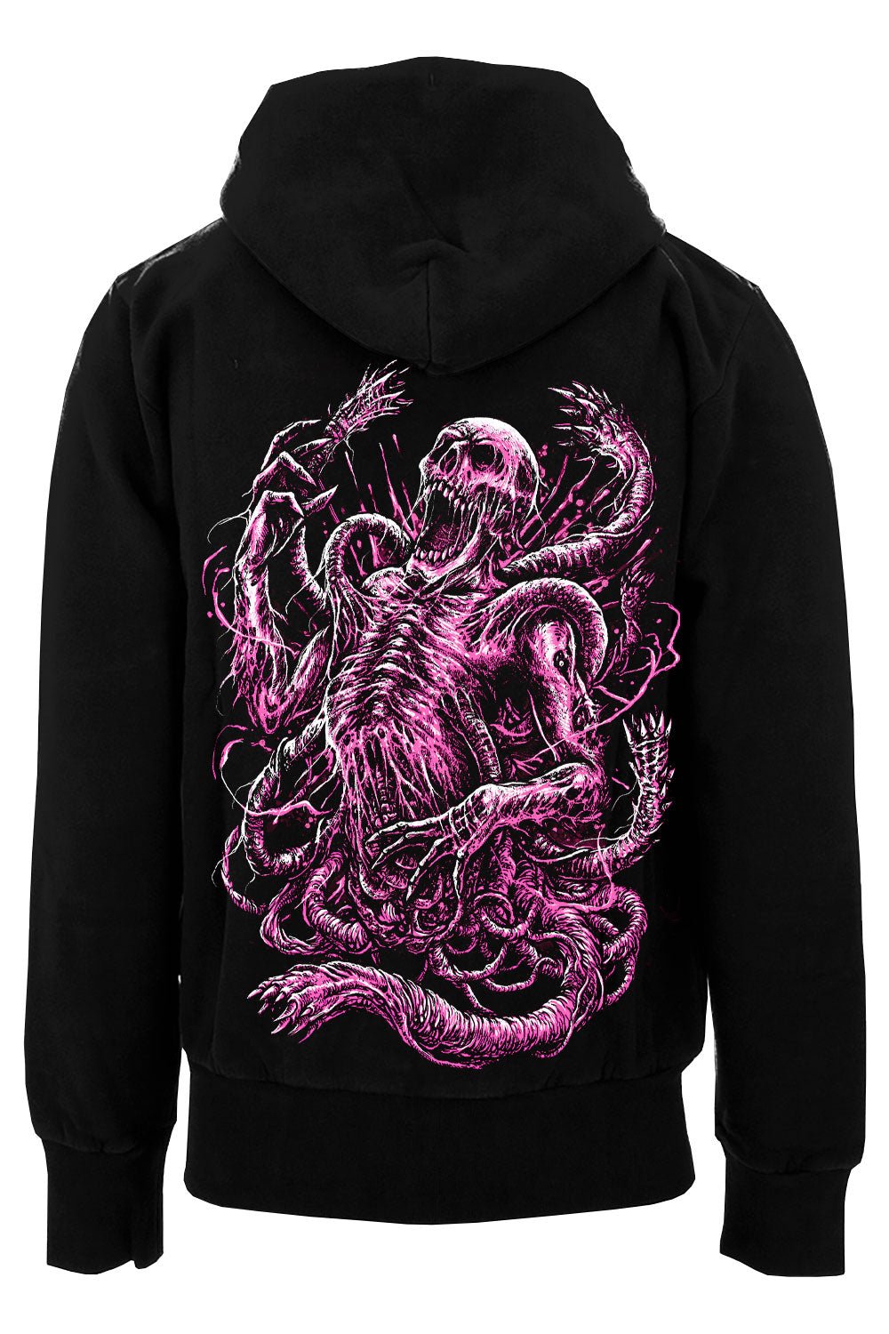 Gore Fiend Hoodie [PINK] [Zipper or Pullover] - mens outerwear - VampireFreaks - VampireFreaks