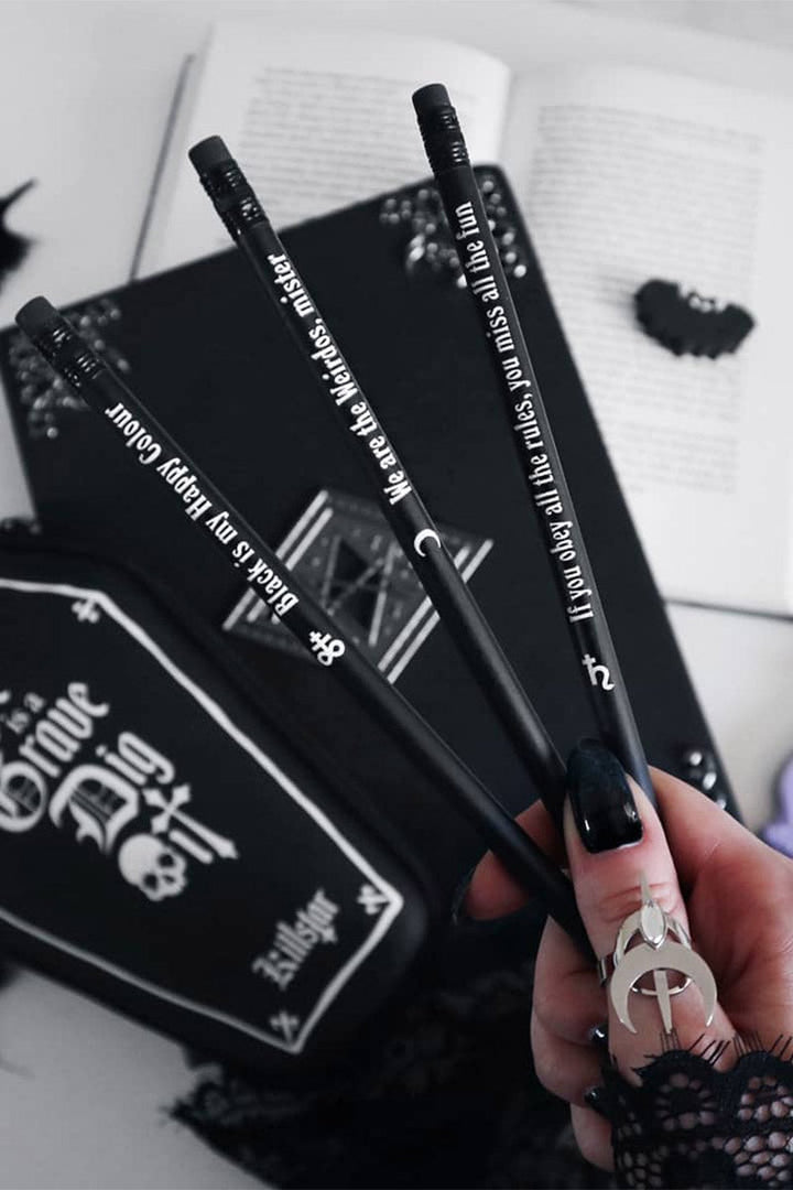 Goth 3 Pack Pencils - stationery - VampireFreaks - Killstar