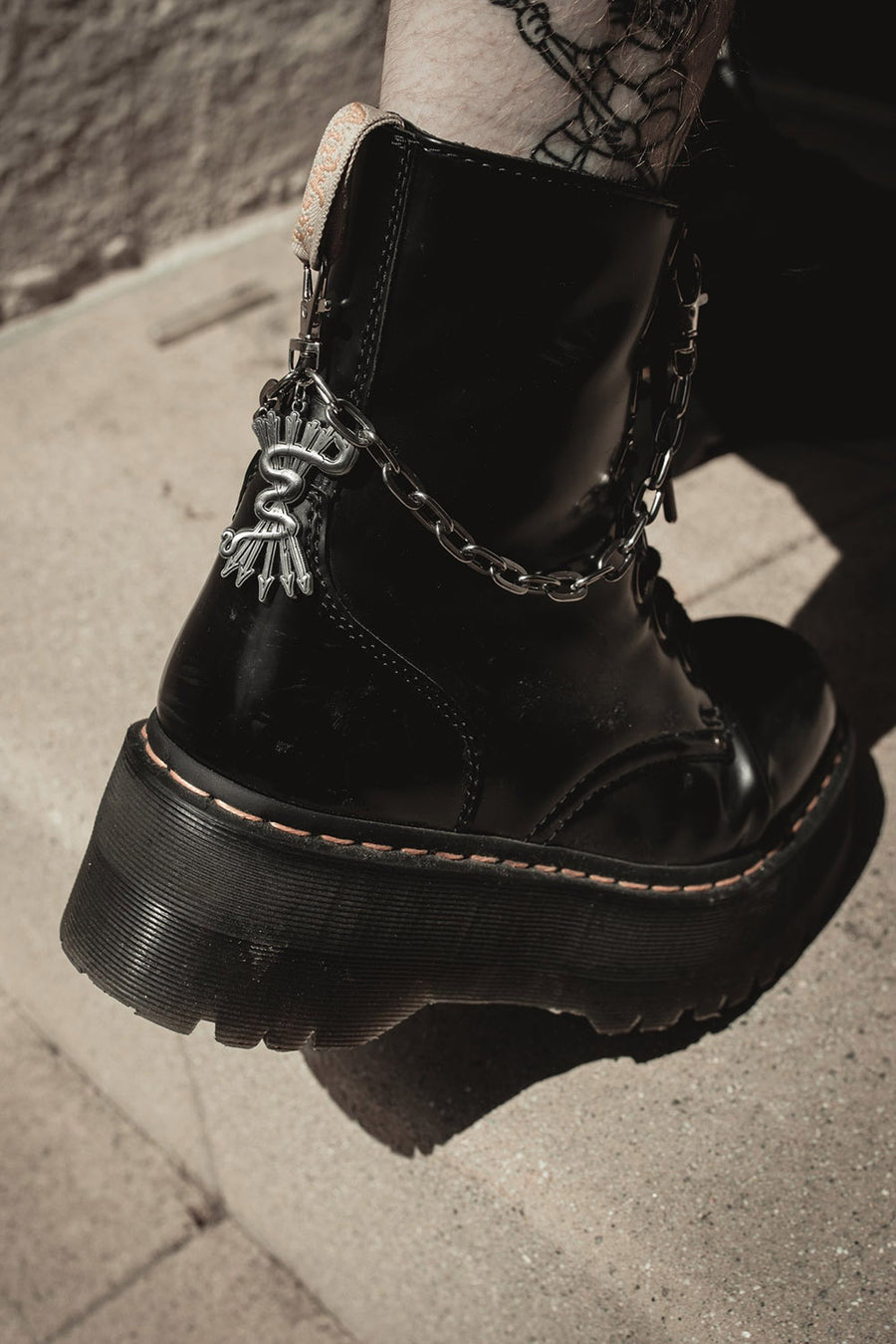 gothic shoe charm