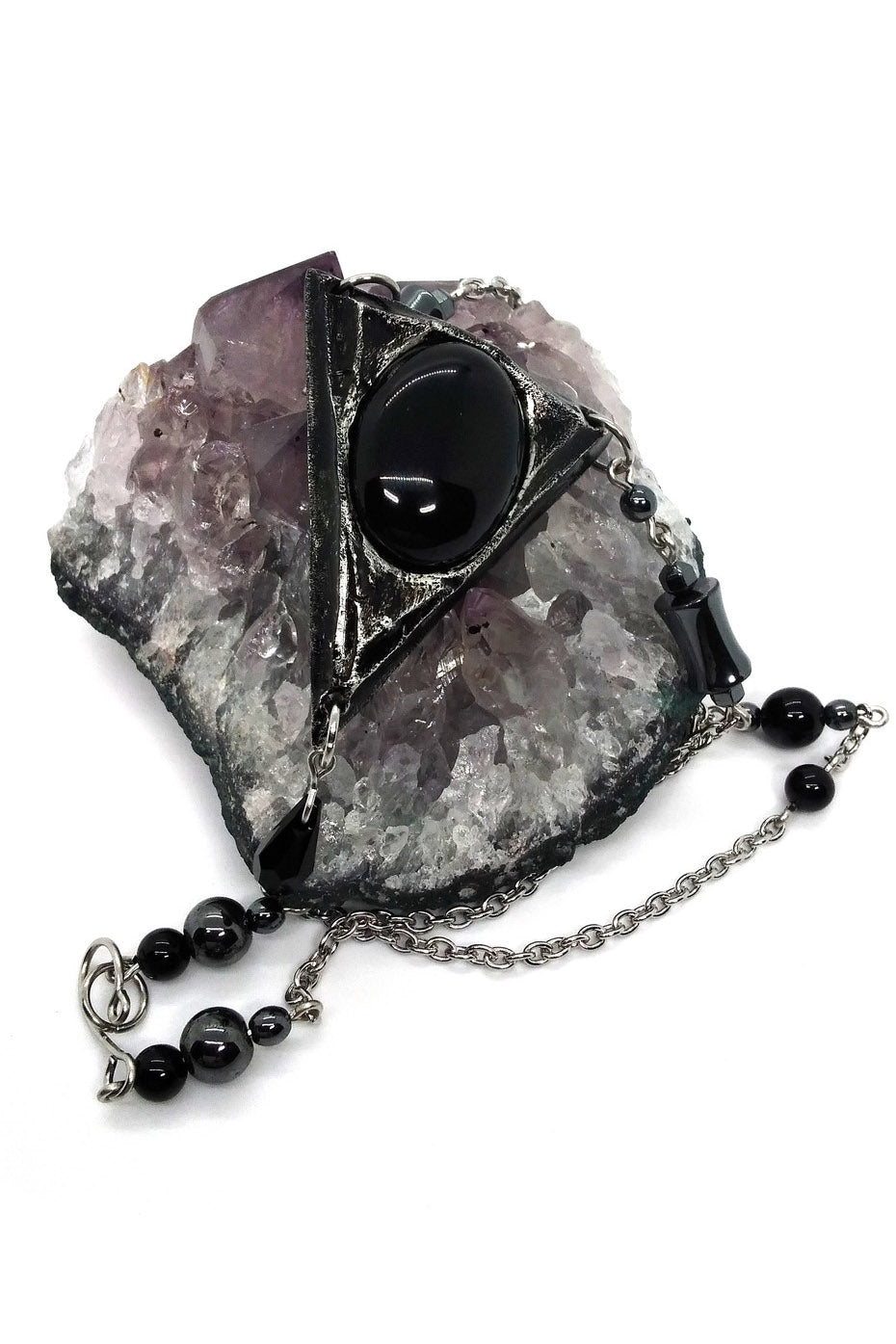 gothic pewter necklace by junkyard bat