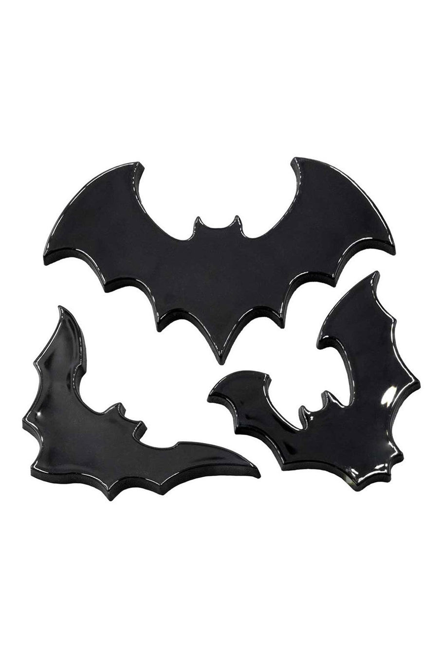 Flying Bat Set Black Stick On Emblem