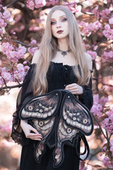 ethereal witchy brown black moth bag