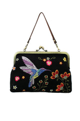 dark cottagecore hummingbird purse