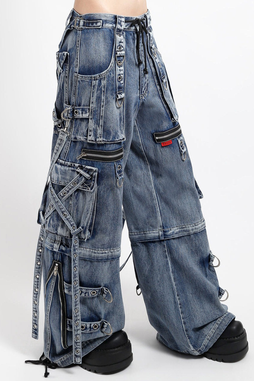 Tripp NYC X-Strap Pants [Blue-Fog Wash] – VampireFreaks