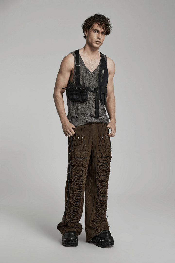 wasteland inspired punk harness bag 