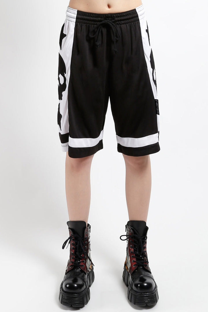 womens long baggy punk basketball shorts