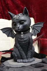 vampire black cat sculpture