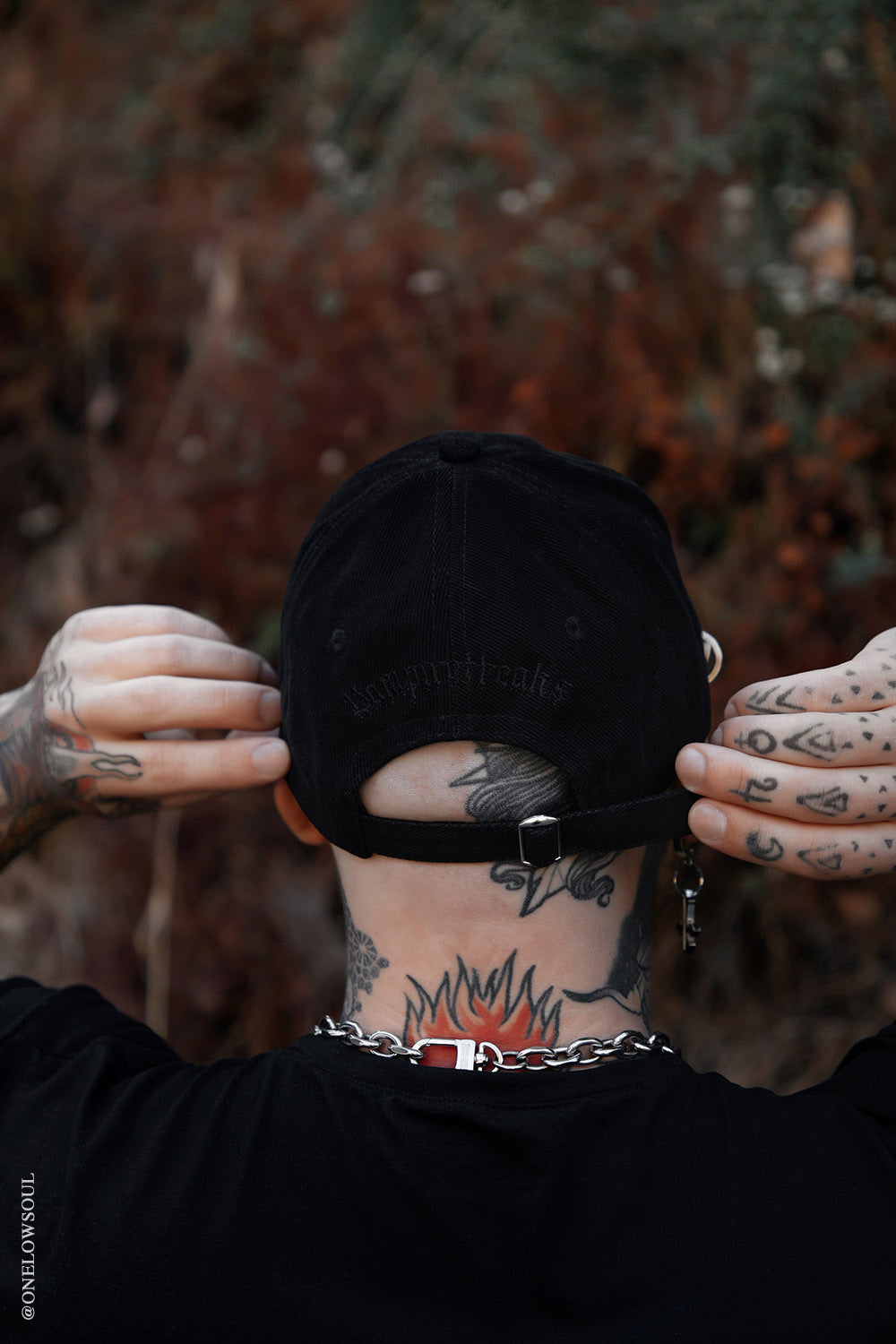 Vampire Bat Pierced Baseball Cap