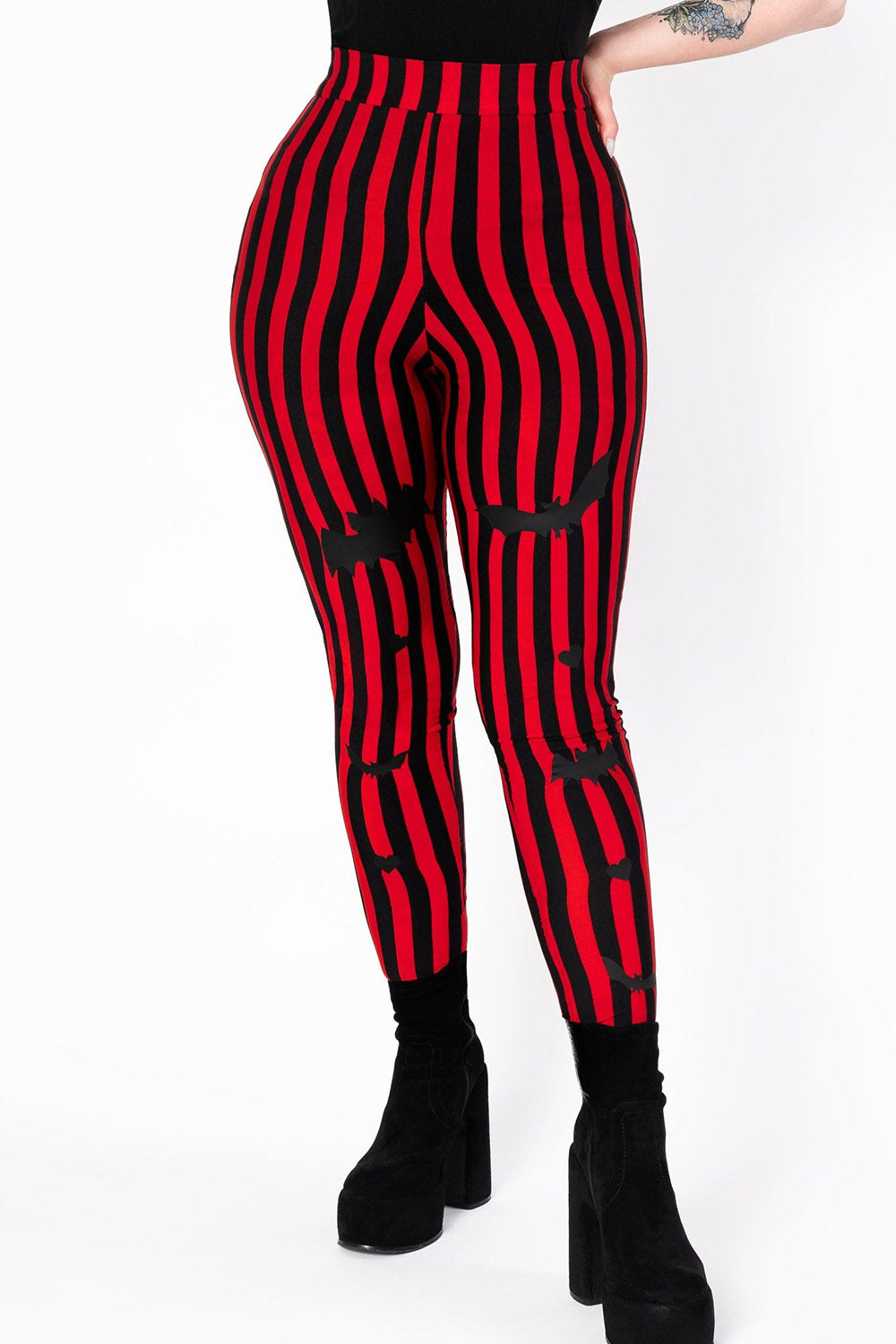 womens high waisted gothic leggings