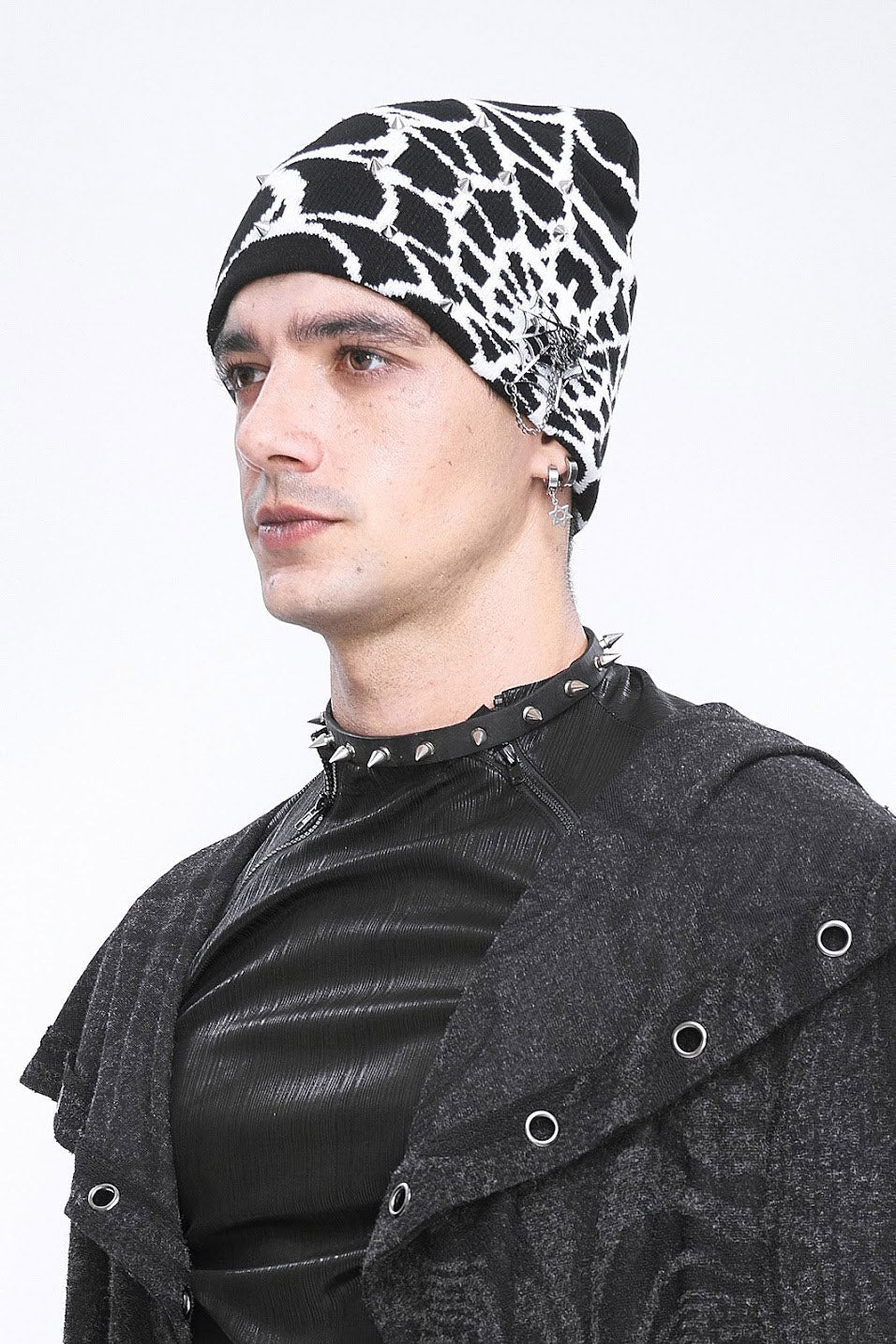 spiked beanie hat