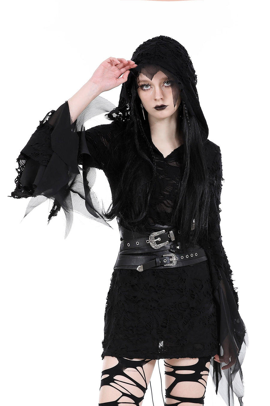 Cinturón Punk De Cuero PU Con Remaches Piramidales - Estilo Gótico Para Hombres Y Mujeres - Marrón, 110 Cm