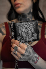 heavy metal bifold chain wallet 
