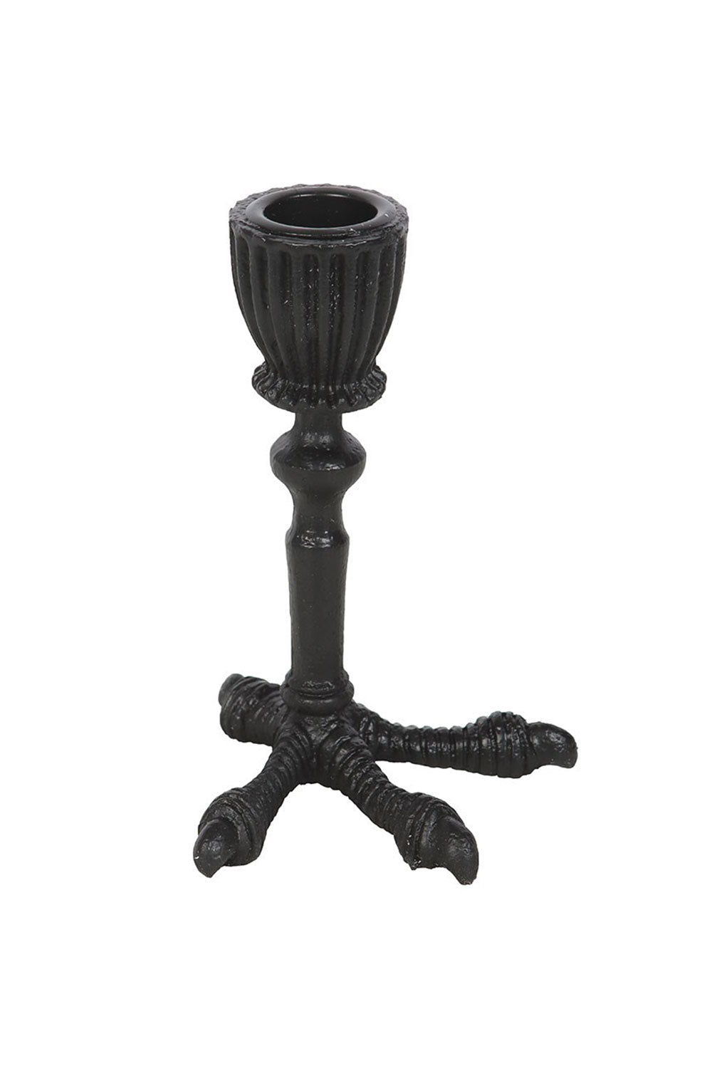 Goth home decor bird foot candle holder