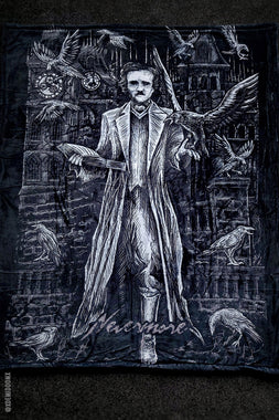 Edgar Allan Poe Throw Blanket