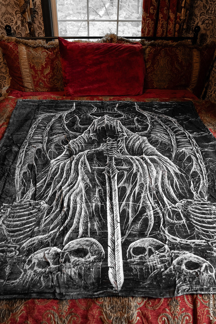 Angel of Death Throw Blanket