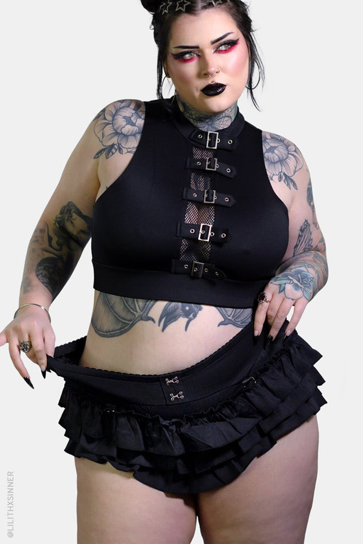 goth lolita plus size swimsuit