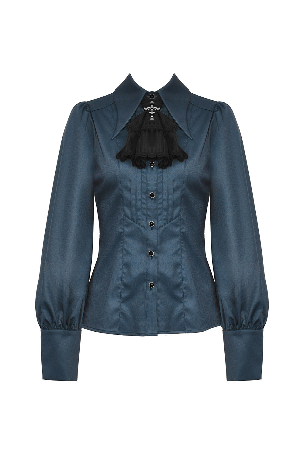 vintage gothic button-up blouse for women