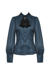 vintage gothic button-up blouse for women