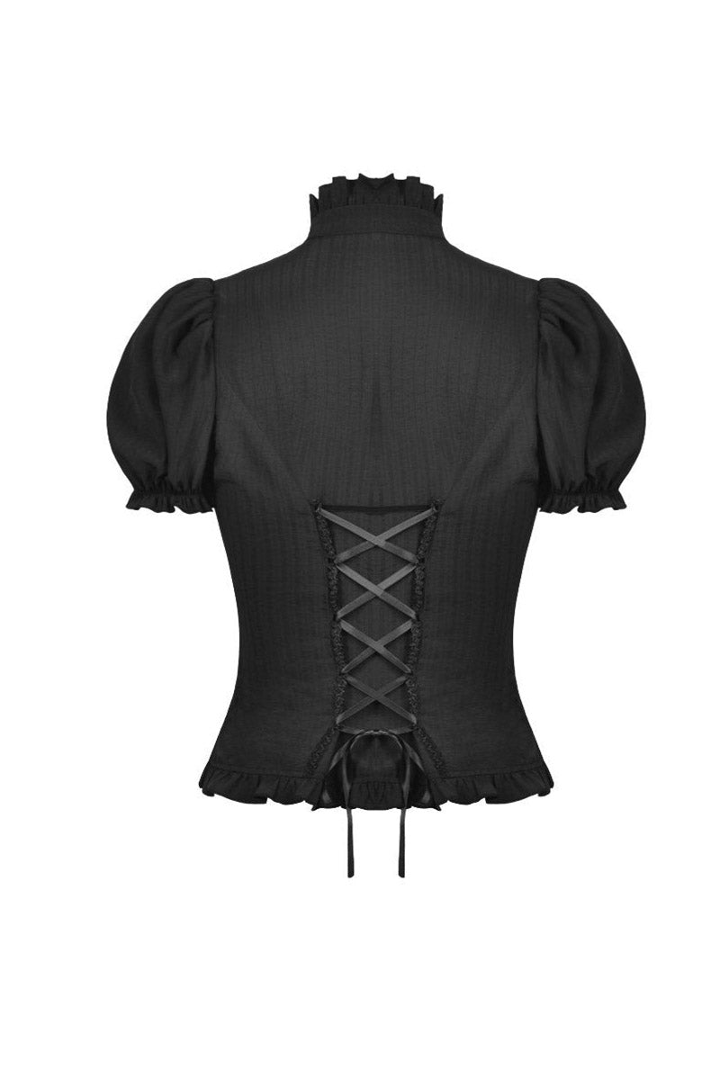 womens back corset lacing victorian goth top