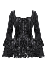 womens vintage goth long sleeve top