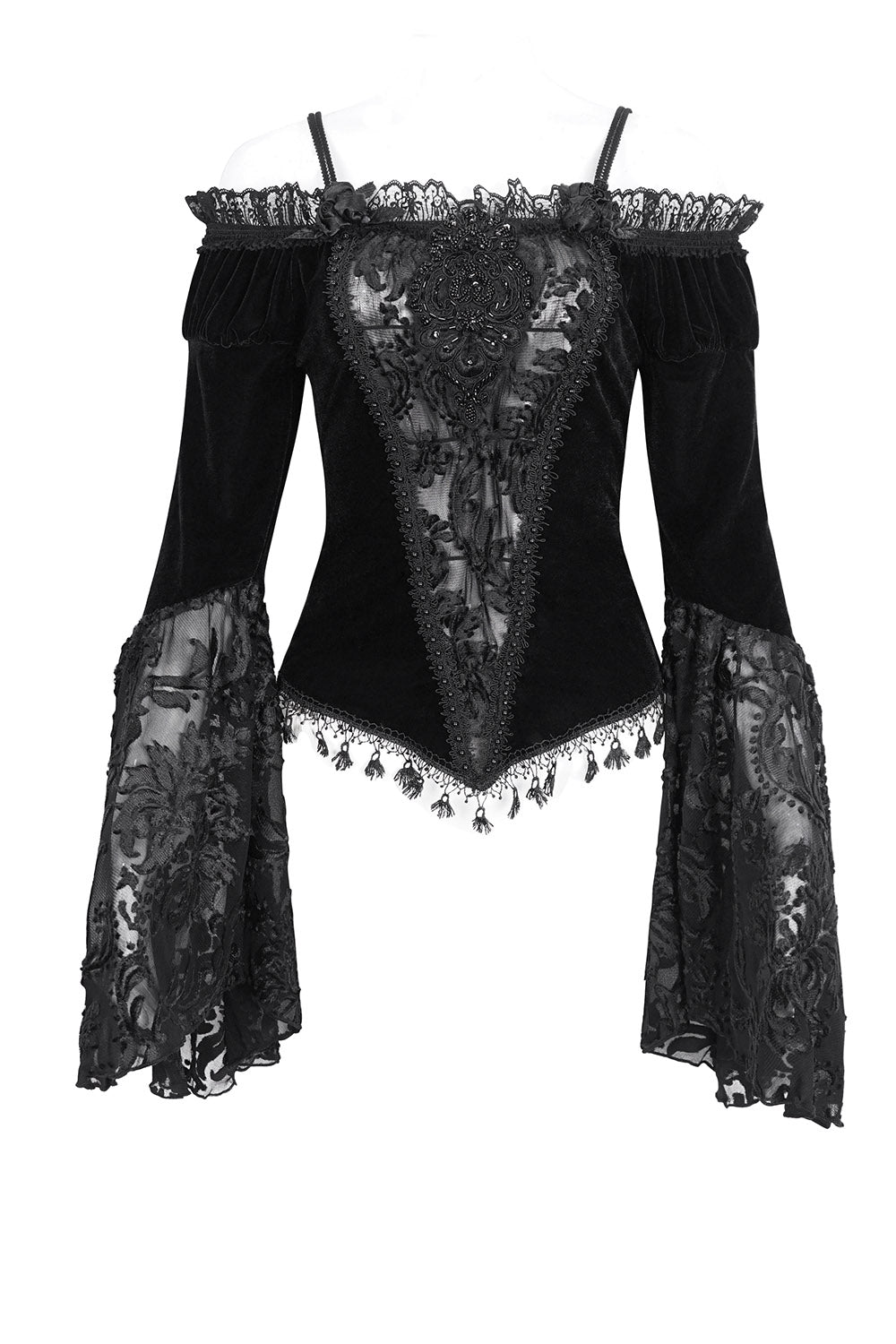 black Edwardian goth top