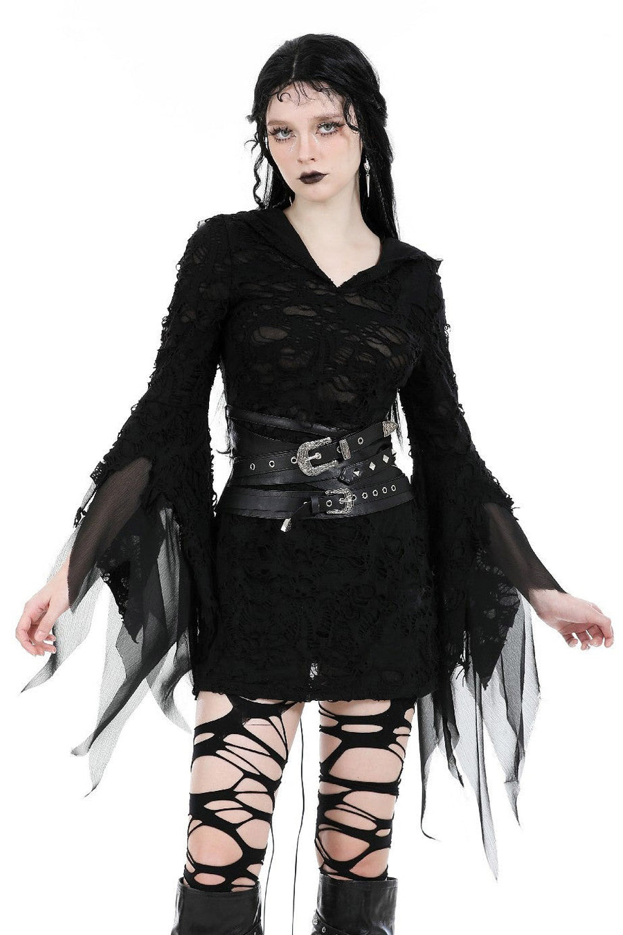 womens short mini goth dress