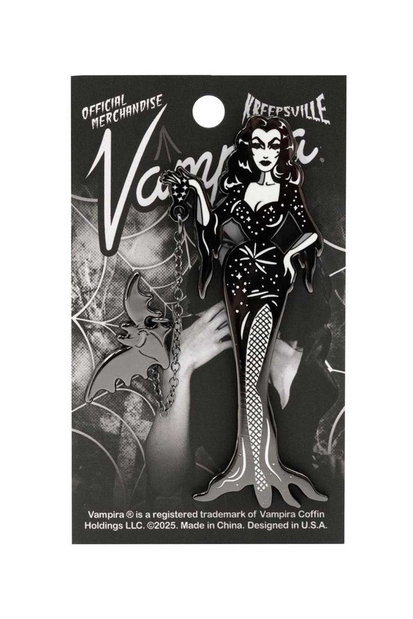 gothic rockabilly vampire bat vampira pin