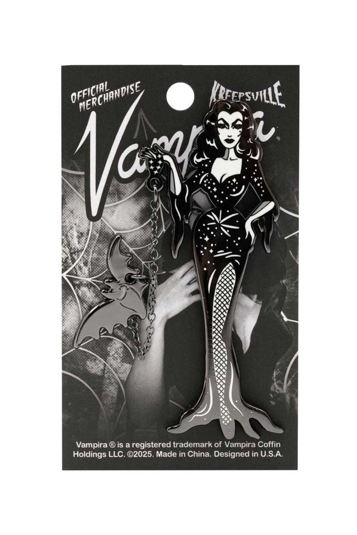 gothic rockabilly vampire bat vampira pin