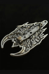 obsidian stone big black satin gothic cathedral hair bow 