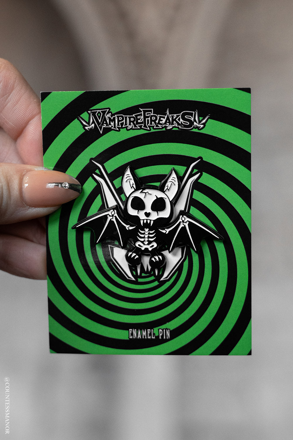 emo creepy cute bat animal brooch pin