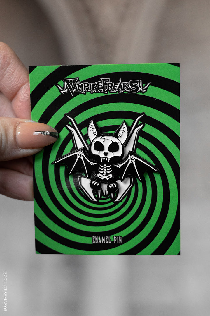 emo creepy cute bat animal brooch pin