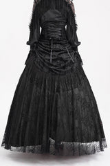 long back bustle victorian goth skirt