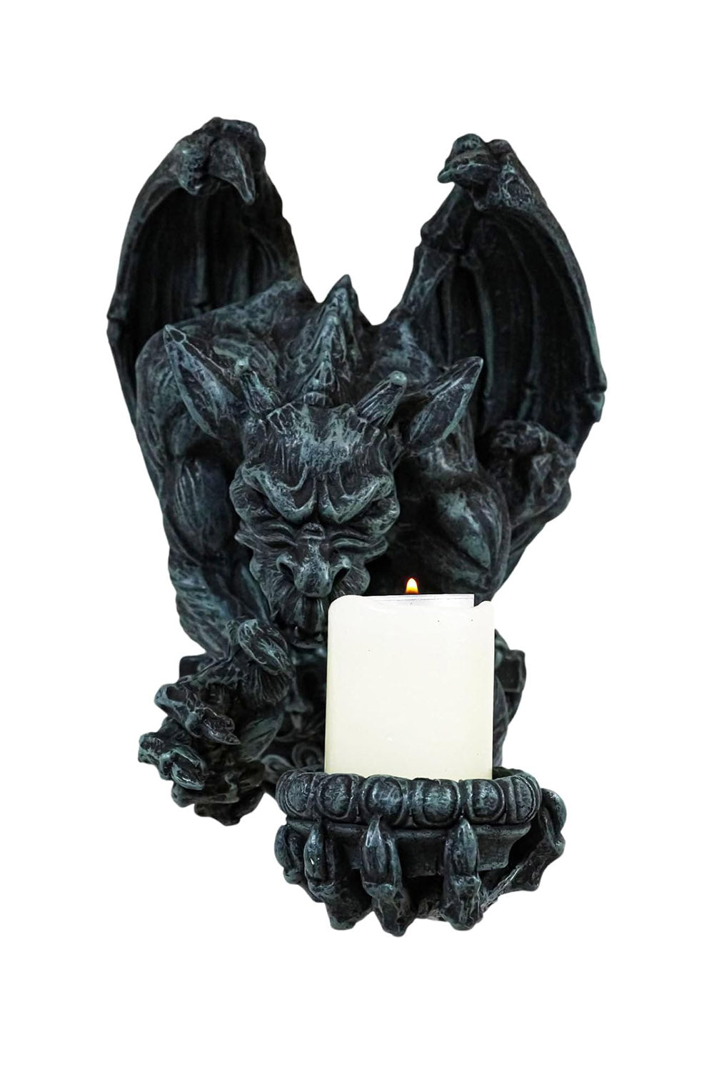 gargoyle sculpture candle holder