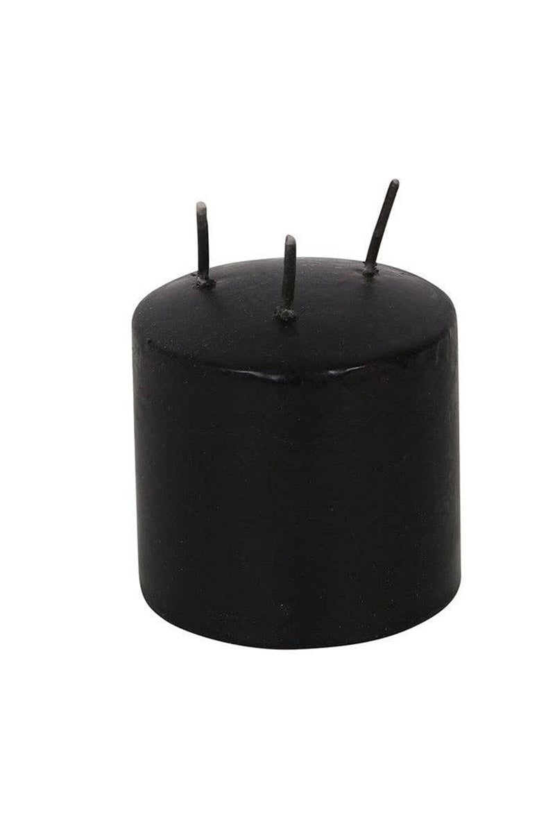 pink and black bleeding wax candle  by pacific giftware