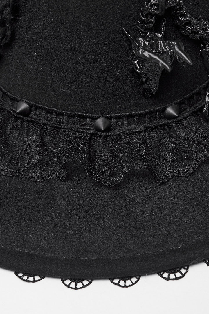embroidered spiked punk gothic hat