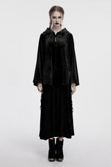 black velvet witchy occult cloak 