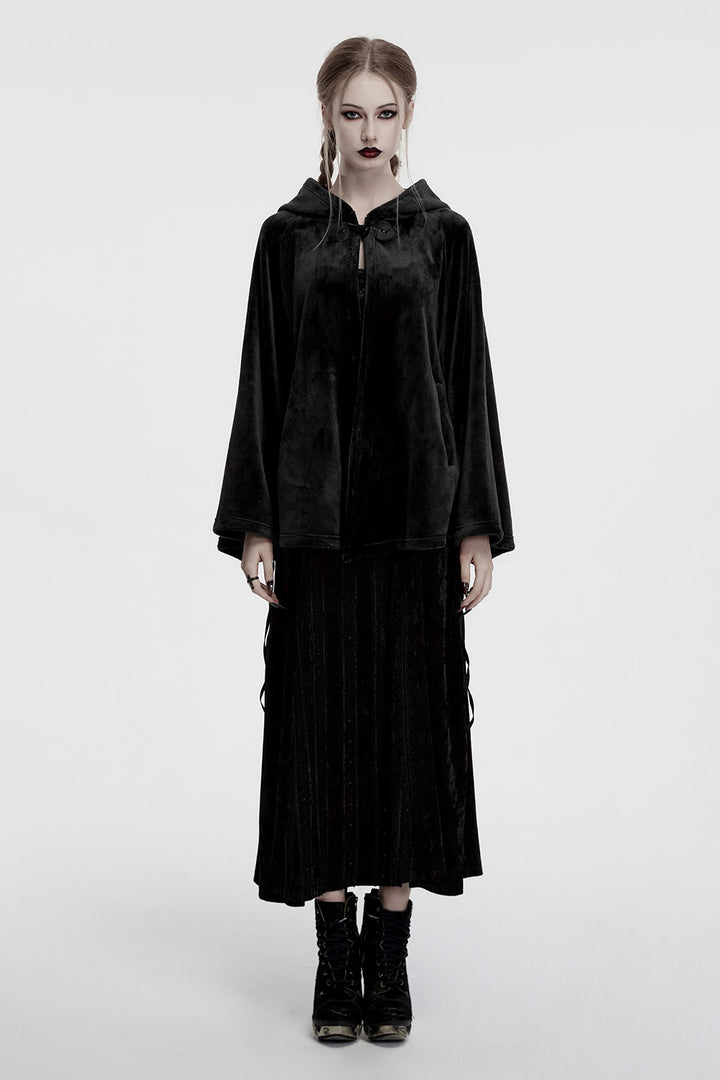 black velvet witchy occult cloak 