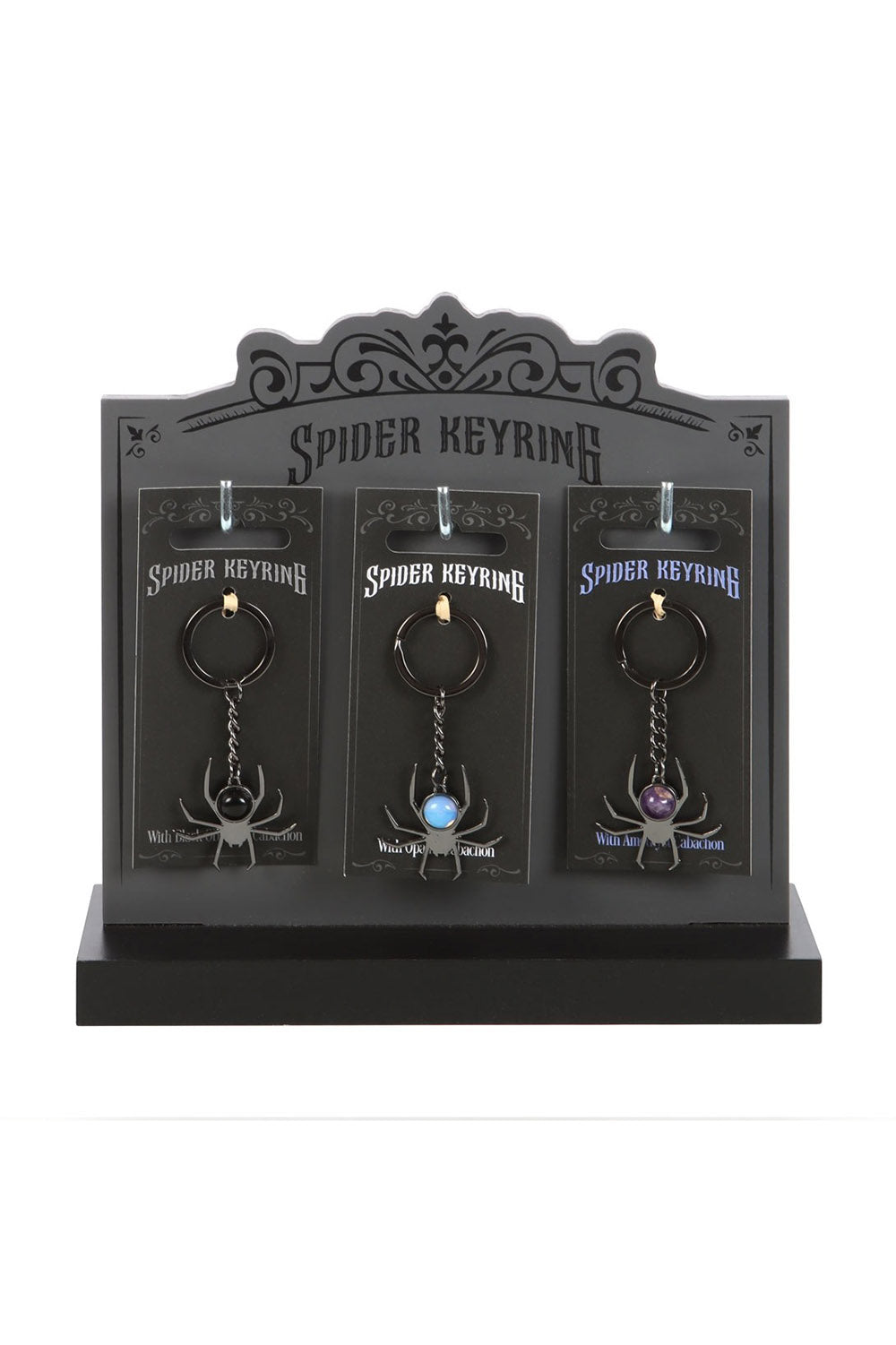 spooky spider keyring