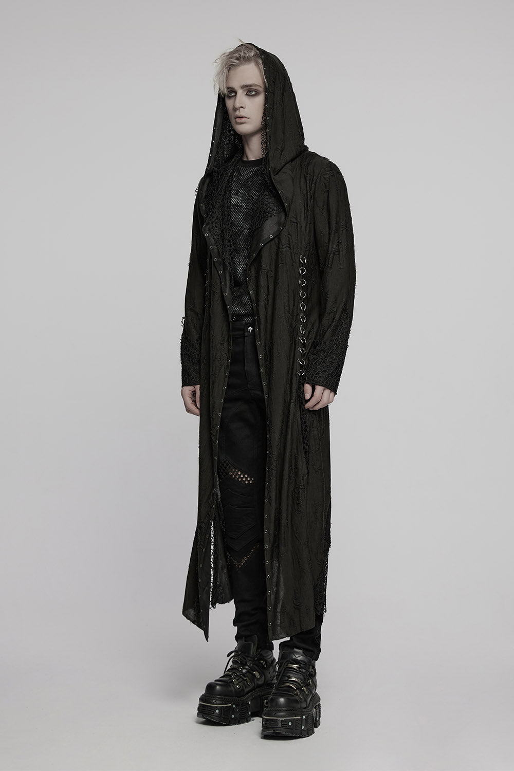mens medieval goth heavy metal robe cardigan 