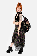 nature goth unstructured hobo bag