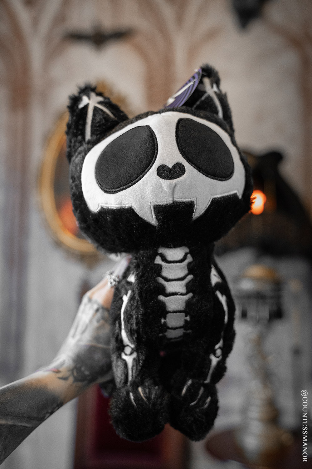 skeleton cat plush toy