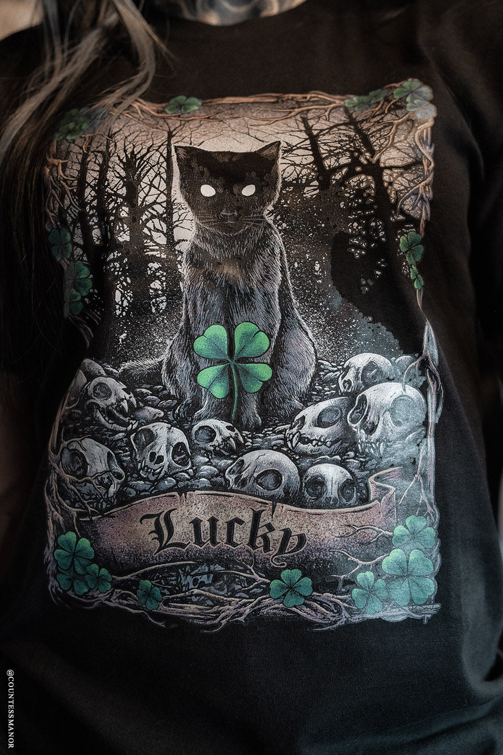 short sleeve st patrick's day gothic shirt