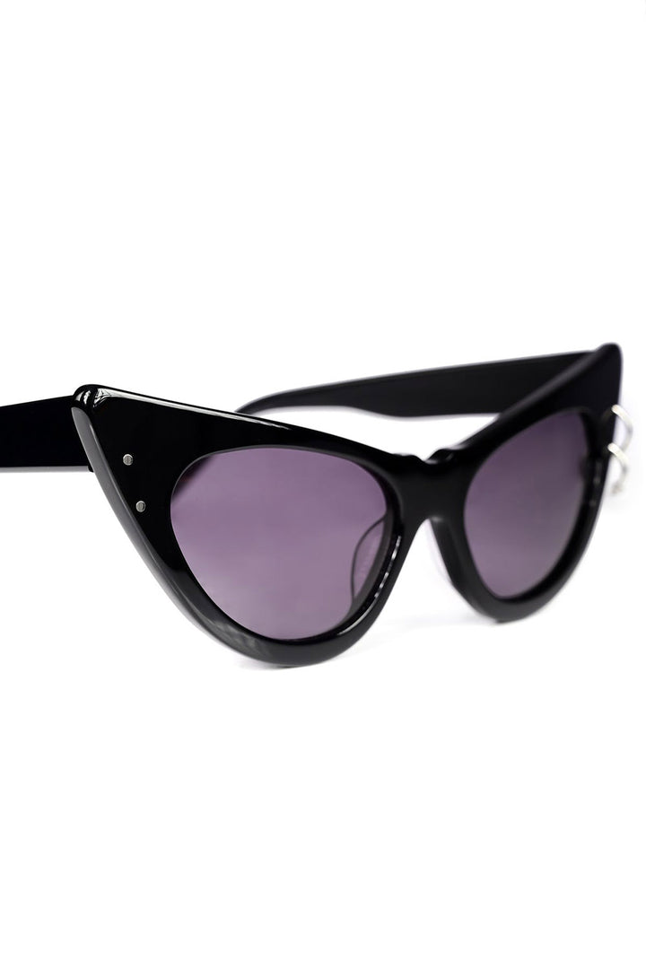 pierced punk black sunglasses